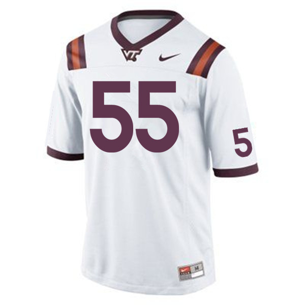 Men #55 Jarrod Hewitt Virginia Tech Hokies College Football Jerseys Sale-Maroon